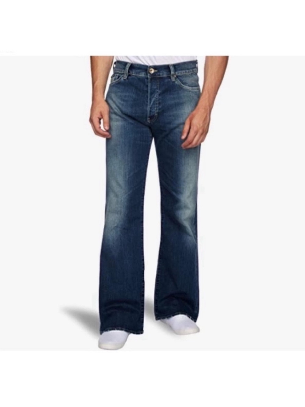 Gas North Woodstock flared Relaxed Jeans Sz 32 X 34 Distressed Blue Men’s